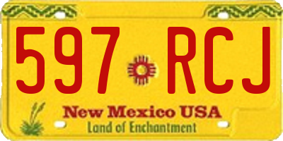 NM license plate 597RCJ
