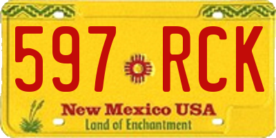 NM license plate 597RCK