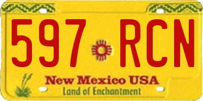 NM license plate 597RCN