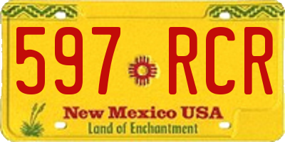 NM license plate 597RCR