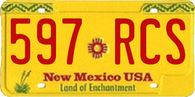 NM license plate 597RCS