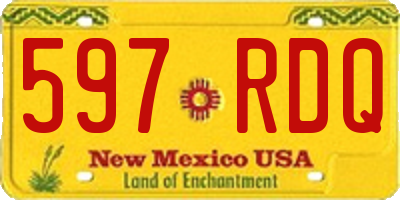 NM license plate 597RDQ