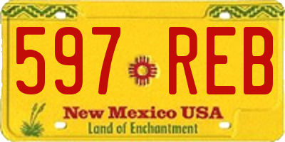 NM license plate 597REB
