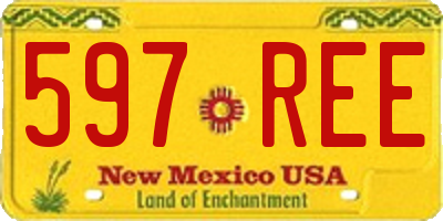 NM license plate 597REE