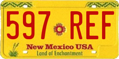 NM license plate 597REF