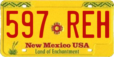 NM license plate 597REH