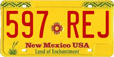 NM license plate 597REJ