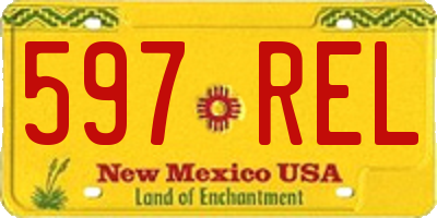 NM license plate 597REL