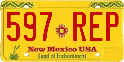 NM license plate 597REP