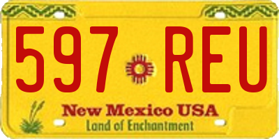 NM license plate 597REU