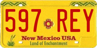 NM license plate 597REY