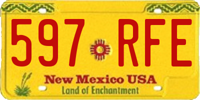NM license plate 597RFE