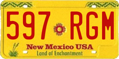 NM license plate 597RGM
