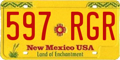 NM license plate 597RGR