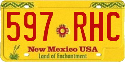 NM license plate 597RHC