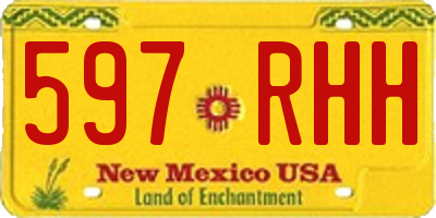 NM license plate 597RHH