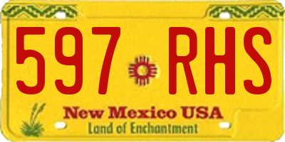 NM license plate 597RHS