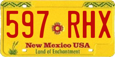 NM license plate 597RHX