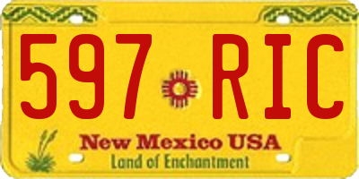 NM license plate 597RIC