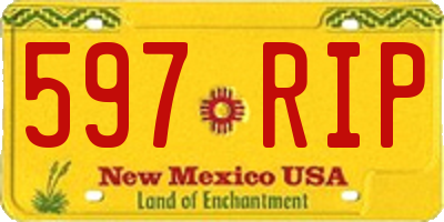 NM license plate 597RIP