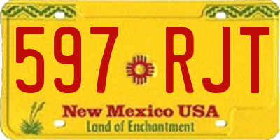 NM license plate 597RJT