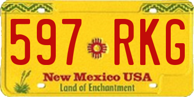NM license plate 597RKG