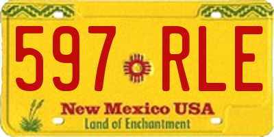 NM license plate 597RLE