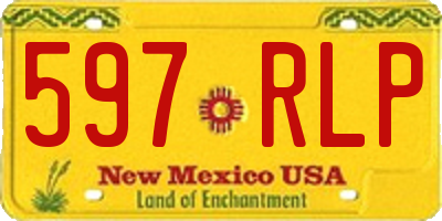 NM license plate 597RLP