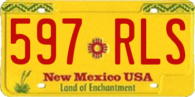 NM license plate 597RLS