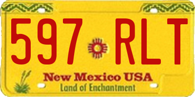 NM license plate 597RLT