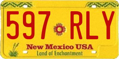 NM license plate 597RLY