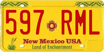 NM license plate 597RML