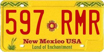 NM license plate 597RMR
