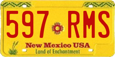 NM license plate 597RMS