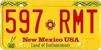 NM license plate 597RMT
