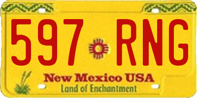 NM license plate 597RNG