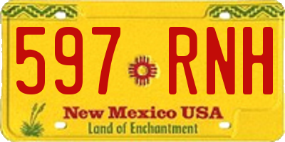 NM license plate 597RNH