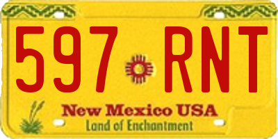 NM license plate 597RNT