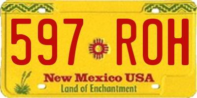 NM license plate 597ROH