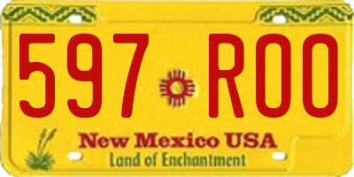 NM license plate 597ROO