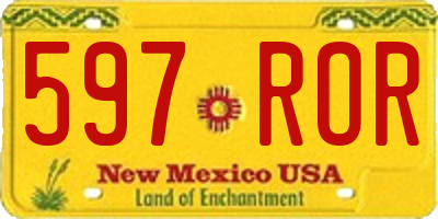 NM license plate 597ROR