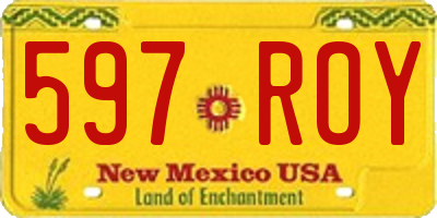 NM license plate 597ROY