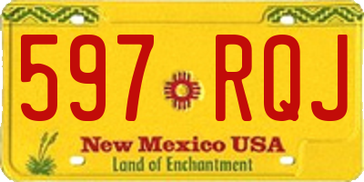 NM license plate 597RQJ