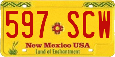 NM license plate 597SCW
