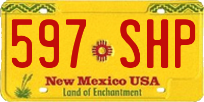 NM license plate 597SHP