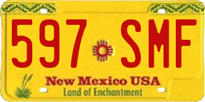 NM license plate 597SMF