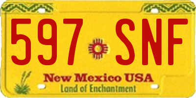NM license plate 597SNF