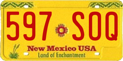NM license plate 597SOQ