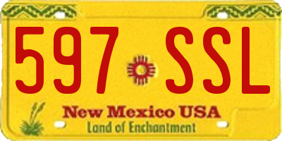 NM license plate 597SSL