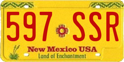 NM license plate 597SSR